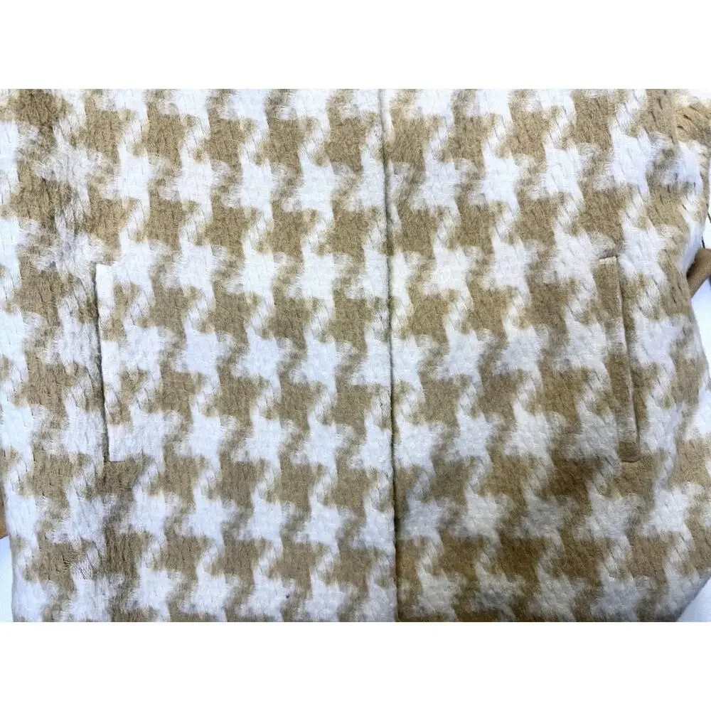 Elevenses Anthropologie Belted Jacket Women’s Sz M/L Kimono Coat Houndstooth - Picture 7 of 15